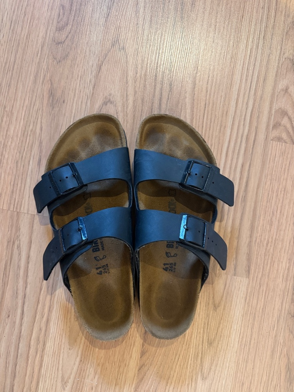 Birkenstock Men’s Black Arizona Dual-Strap Sandals